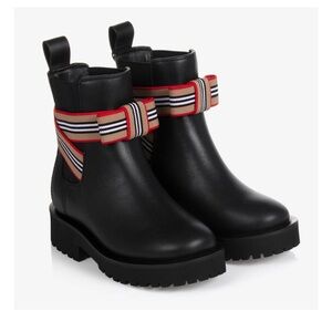 Stylish black Burberry boots